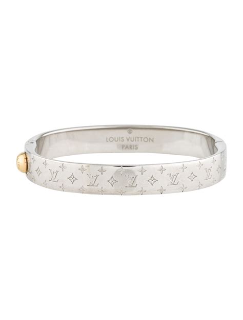 louis vuitton silver cuff bracelet|louis vuitton nanogram cuff.